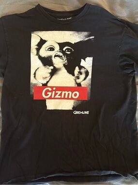 Gremlins Gizmo Graphic Tee - Black with Red / White Print